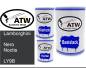 Preview: Lamborghini, Nero Noctis, LY9B: 500ml Lackdose + 500ml Klarlack + 250ml Härter - Set, von ATW Autoteile West.